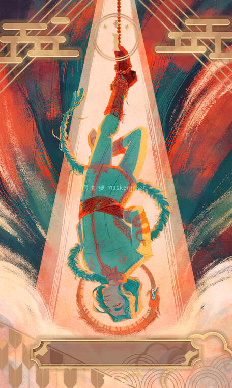 The Great Meiji Tarot (Hanged man)